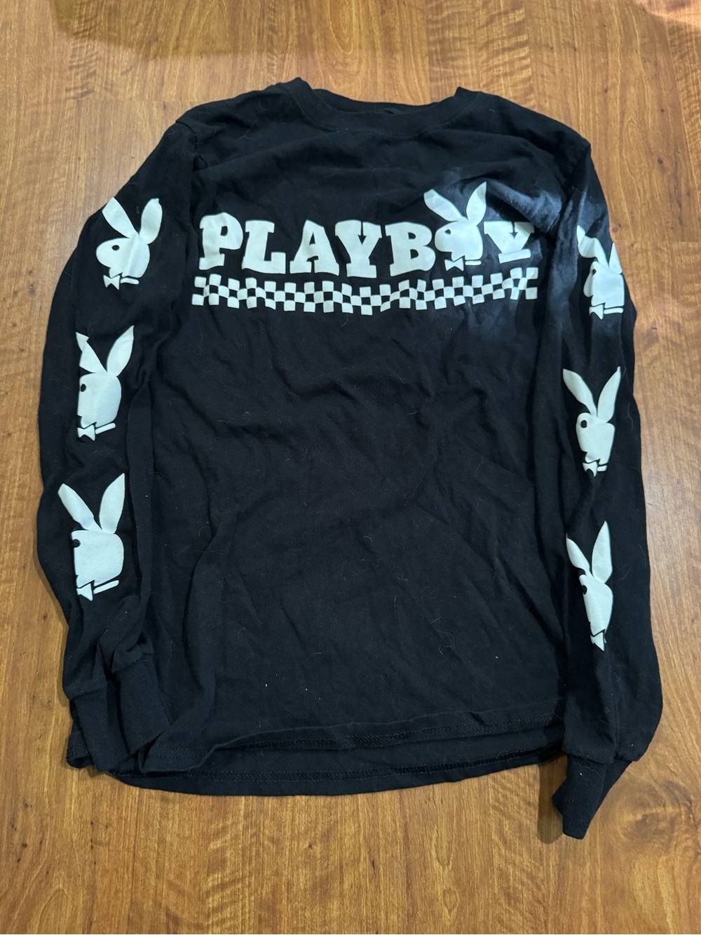 Playboy Women’s Black Long Sleeve Logo Tee